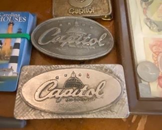 Vintage Capitol Records Belt Buckles