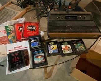 Vintage Atari Gaming System with Games