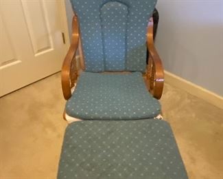 Platform Chair with Ottoman