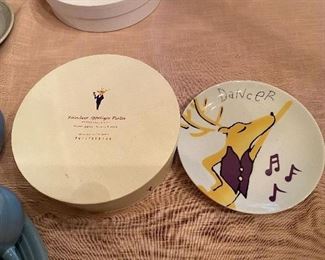 Pottery Barn Reindeer Plates