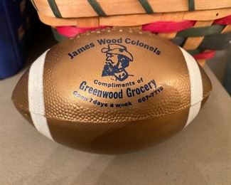 Greenwood Grocery Souvenir Football (James Wood Colonels Football)