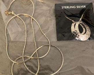 Sterling Necklace and Earrings