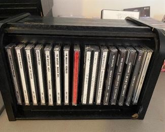 Beatles 16 CD Boxed Set with Roll Top Wooden Case (CDs are sealed/Case has damage)