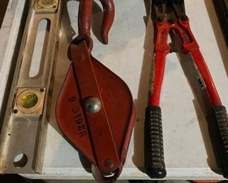 Metal Pulley, Level, Cutters
