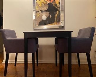 Ikea Lerhamn Dining Table with 2 Nils chairs $125
29 1/8 W 29 1/8 D 29 1/8 H