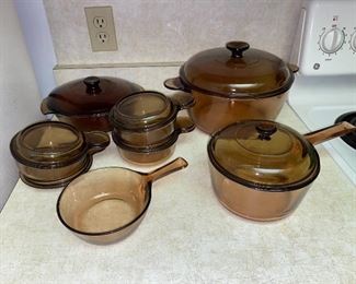 Visions Amber Corning Ware Pots and pans
