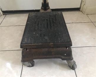 Base of antique weight scale