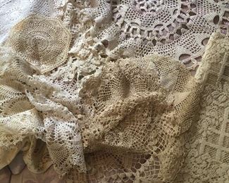 Vintage cotton Doilies and runners