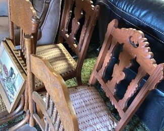 Carved Cherry Chairs