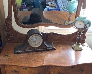 Antique Oak Dresser W/ Mirror
