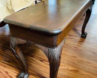 Antique Claw Foot Piano Bench