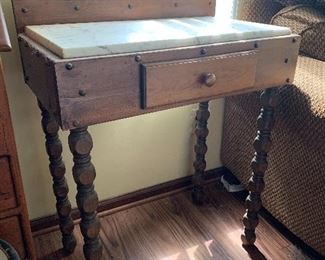 Antique Marble Top Stand