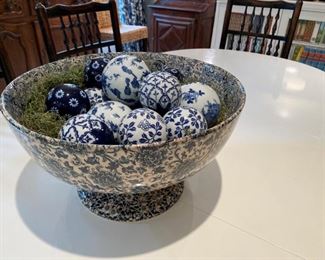 Antique English blue & white bowl