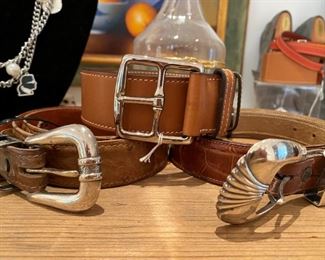 Hermes, Navajo & sterling belts