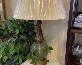 Mid Century Hobnail Lamp