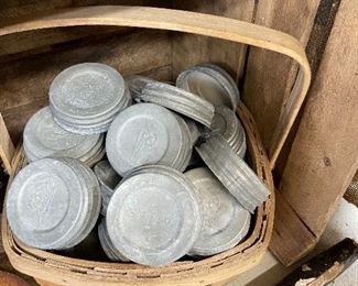 Vintage Tin and Glass Canning Lids