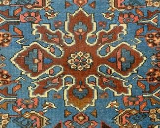 Vintage Wool Fringed Area Carpet
