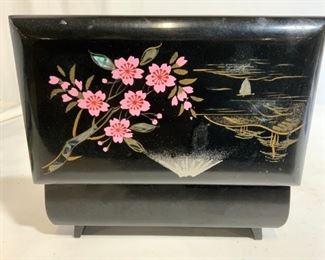 Asian Style Lacquered Trinket Music Box
