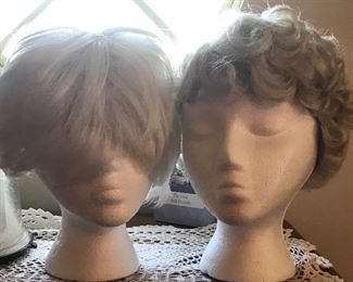 Gray and white wigs