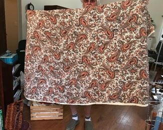 Paisley throw quilt