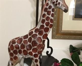 Wood Carved Giraffee