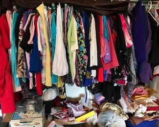 Clothing in every closet and in garage