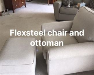 Flexsteel chair and ottoman 