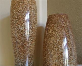 #16.  $50.00   Pair made in Spain vases smaller 10”/ taller 14” 