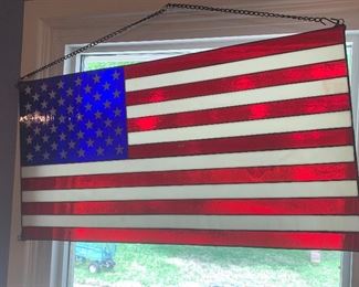 Old Glory stained glass