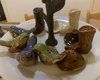 Ceramic birds and western items
