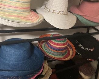 Lots of women's hats