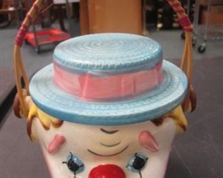 Vintage Clown Biscuit/Cookie Jar