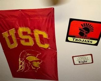 USC memorabilia and wall decor.