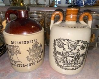 Vintage stoneware jugs.