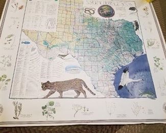 Large map of Texas made in 1986 by Land Commissioner.