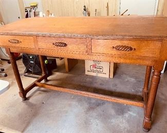 Antique Oak Slant Top Desk