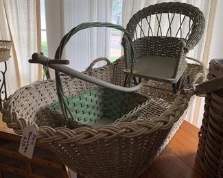 Antique Wicker and Toys
