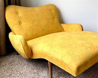 $800 - Mid-century modern upholstered double wide chaise. 46W 33H 55D. GREAT CONDITION! 