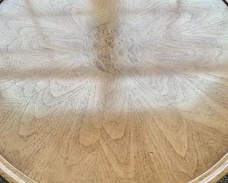 Top of the Mid-century end table. Loving the view of the solid wood grain seen in this picture!