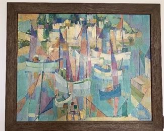 $200- Claude Schurr reproduction on board, “The Fishing Boats”. 33W 28H