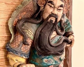 Close up of ceramic sculpture. Just look at that beard! :)