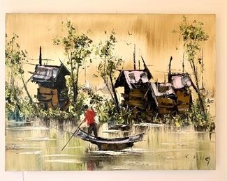 $300 - Oil on canvas by Kee Fung Ng. 24W 18H