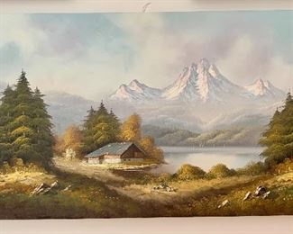 $250 - LANDSCAPES ARE IN! C.S. Keny signed oil on canvas. 48W 24H