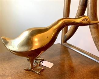 $48 vintage brass duck. 