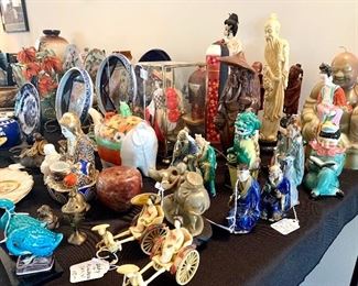 SO MANY chinioserie figurines, plates, decor and MORE! 