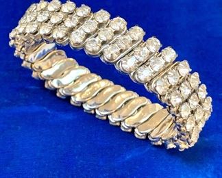 $30. Vintage rhinestone bracelet. Accordian style. 