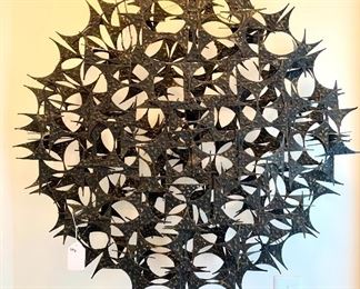 $400 Large Brutalist sculpture 33” Diameter, 5” Deep. 