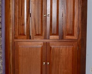 Entertainment corner cabinet