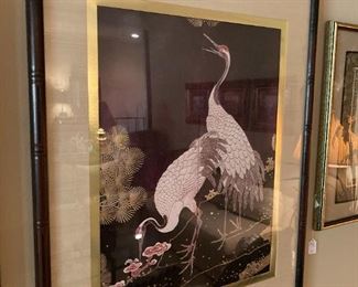Crane framed art