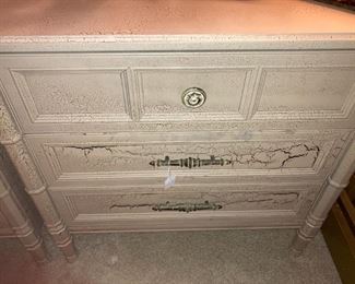 One of two crackled-look chests